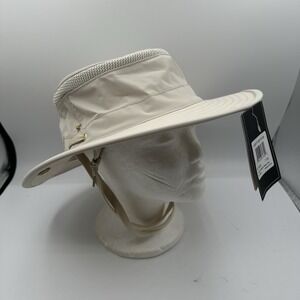 Tilley Airflo Snap-Up LTM3 Hat‎ Cap 7 7/8 XXL Light Stone Grey Bucket Strap Sun